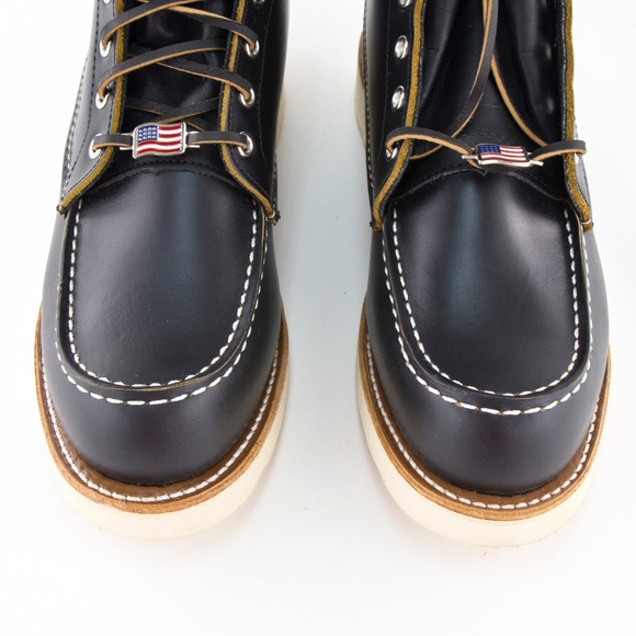 Red Wing Billy Boot 8" Moc Toe Black Klondike - Picture 5 of 8